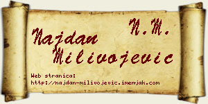 Najdan Milivojević vizit kartica